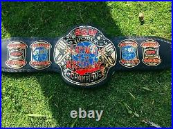 Ecw World Heavyweight Wrestling Championship Belt. Adult Size Brass Metal Plate