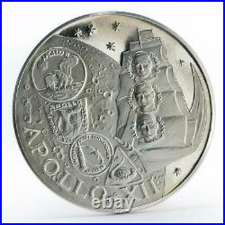 Fujairah 10 riyals Apollo XII Moon Landing Program proof silver coin 1970