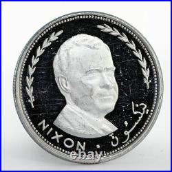 Fujairah 2 riyal US President Richard Nixon proof silver coin 1970