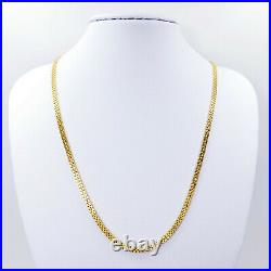 GENUINE 22K Solid Gold Box Chain Necklace 20.25 Thickness 2.75mm Hallmarked 916