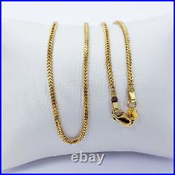 GENUINE 22K Solid Gold Chain Necklace Franco 18 Lobster Claw Hallmarked 916