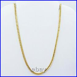 GENUINE 22K Solid Gold Franco Chain Necklace 20 Thickness 1.8mm Hallmarked 916