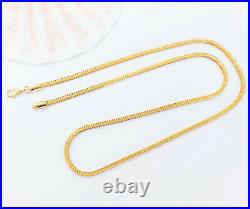 GENUINE 22K Solid Yellow Gold Franco Chain Necklace 22.25 / 2.48mm Hallmark 916