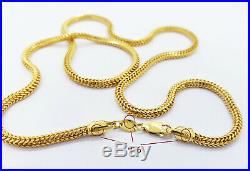 GENUINE 22K Yellow Gold Chain Necklace 20 Franco Rounded 3MM Hallmarked 916