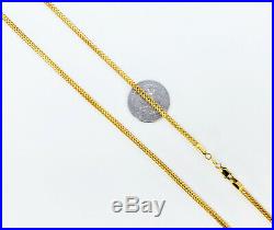 GENUINE 22K Yellow Gold Chain Necklace 20 Franco Rounded 3MM Hallmarked 916