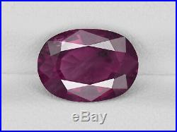 GIA Certified KASHMIR Ruby 2.69 Cts Natural Untreated Deep Purplish Red Oval
