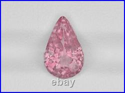 GIA Certified MADAGASCAR Padparadscha Sapphire 1.77 Cts Natural Untreated Pear