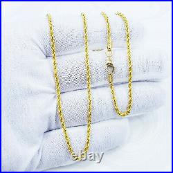 GOLDSHINE 22K Gold Rope Chain Necklace 21 Hallmarked 916 Lobster Clasp 2.2mm