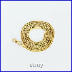 GOLDSHINE 22K Solid Gold Franco Chain Necklace 22 Thickness 1.3mm Hallmark 916