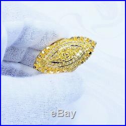 GOLDSHINE 22K Solid Gold RING US 6.75 Female Genuine Hallmarked 916 Handcrafted