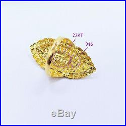 GOLDSHINE 22K Solid Gold RING US 6.75 Female Genuine Hallmarked 916 Handcrafted