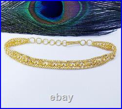 GOLDSHINE 22K Solid Gold Women Bracelet 6.5-7.5 Genuine Hallmarked Handcrafted