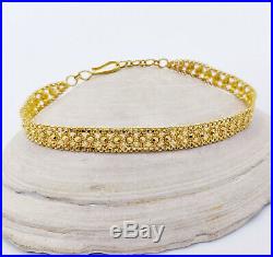 GOLDSHINE 22K Solid Gold Women Bracelet 6.5-7 Genuine Hallmark 916 Handcrafted