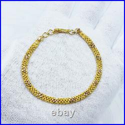 GOLDSHINE 22K Solid Gold Women Bracelet 6.75-7.25 Hallmarked 916 22KT GORGEOUS
