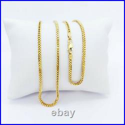 GOLDSHINE 22K Solid Yellow Gold Chain Necklace Franco 24 1.92mm Hallmarked 916