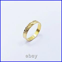 GOLDSHINE 22K Solid Yellow Gold Female Band Ring US 8.5 Genuine Hallmarked 916