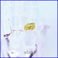 GOLDSHINE 22K Solid Yellow Gold RING US 8 Women Genuine Hallmark 916 Handcrafted