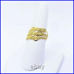 GOLDSHINE 22K Solid Yellow Gold RING US 8 Women Genuine Hallmark 916 Handcrafted