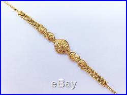 GOLDSHINE 22K Solid Yellow Gold Women Bracelet 6.25-7 Adjustable Hallmark 916