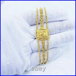 GOLDSHINE 22K Solid Yellow Gold Women Bracelet 6.5-7.5 Genuine Hallmarked 916