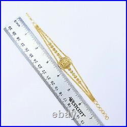 GOLDSHINE 22K Solid Yellow Gold Women Bracelet 6.5-7.5 Genuine Hallmarked 916