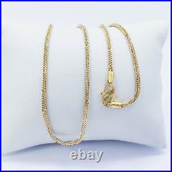 GOLDSHINE 22K Solid Yellow White Gold Chain Necklace 20.25 Hallmark 916 Genuine