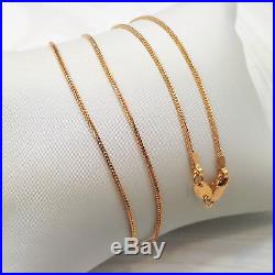 GOLDSHINE 22K Yellow Gold Chain Necklace 16 Lobster Claw Foxtail 2.92g Thin 1mm