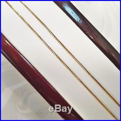 GOLDSHINE 22K Yellow Gold Chain Necklace 16 Lobster Claw Foxtail 2.92g Thin 1mm