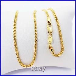 GOLDSHINE 22K Yellow Gold Chain Necklace 18 Beaded Genuine Hallmarked 916