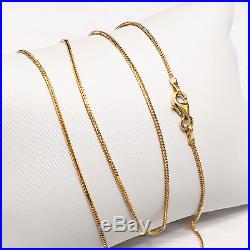 GOLDSHINE 22K Yellow Gold Chain Necklace 20 Lobster Claw Foxtail 3.18g Thin 1mm