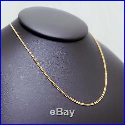 GOLDSHINE 22K Yellow Gold Chain Necklace 20 Lobster Claw Foxtail 3.18g Thin 1mm