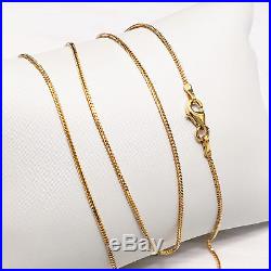 GOLDSHINE 22K Yellow Gold Chain Necklace 20 Lobster Claw Foxtail 3.20g Thin 1mm