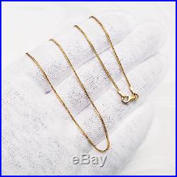 GOLDSHINE 22K Yellow Gold Chain Necklace 20 Lobster Claw Foxtail 3.20g Thin 1mm