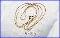GOLDSHINE 22K Yellow Gold Chain Necklace 20 Lobster Claw Foxtail 3.20g Thin 1mm