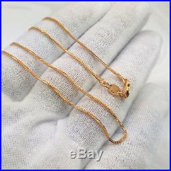 GOLDSHINE Chain Necklace 22K Solid Yellow Gold Foxtail Type Lobster Claw 16 inch