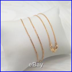 GOLDSHINE Chain Necklace 22K Solid Yellow Gold Foxtail Type Lobster Claw 16 inch