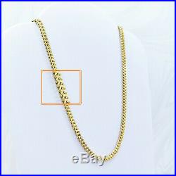 GOLDSHINE Chain Necklace GENUINE 22K Solid Yellow Gold 23.5 Franco Hallmarked