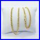 GOLDSHINE Chain Necklace Genuine 22K Solid Yellow Gold 23.5 Rope Hallmarked 916