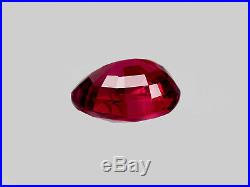 GRS Certified BURMA Ruby 1.15 Cts Natural Untreated Lively Pigeon Blood Red Oval