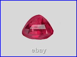 GRS Certified MOZAMBIQUE Ruby 2.01 Cts Natural Untreated Fiery Vivid Pinkish Red