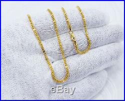 Genuine 22K Gold 20 Beaded Chain Necklace 1.8mm Thick Hallmarked 916 GOLDSHINE