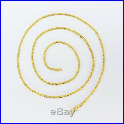 Genuine 22K Gold 20 Beaded Chain Necklace 1.8mm Thick Hallmarked 916 GOLDSHINE