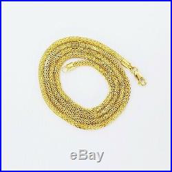 Genuine 22K Gold Chain Necklace 18.25 Round 2.6mm Thick Hallmarked High Quality