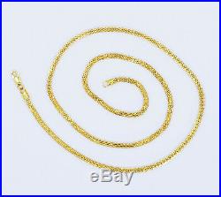 Genuine 22K Gold Chain Necklace 20.25 Round 2.6mm Thick Hallmarked High Quality