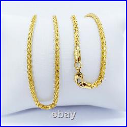 Genuine 22K Gold Chain Necklace 24 Hallmark 916 Lobster Claw Clasp 2.5mm UNIQUE