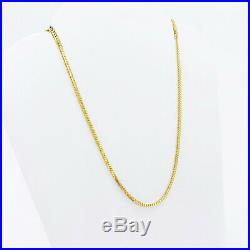 Genuine 22K Gold Chain Necklace Franco 20 Lobster Clasp Hallmarked 916 1.3mm