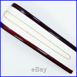 Genuine 22K Solid Gold Chain Necklace 16.25 Singapore Choker Thin 1.22mm, 1.72g