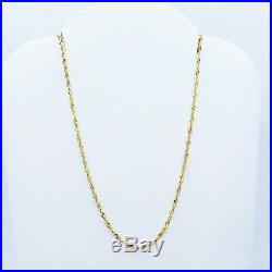 Genuine 22K Solid Gold Chain Necklace 16.5 Singapore Choker Thin 1.22mm, 1.75gm