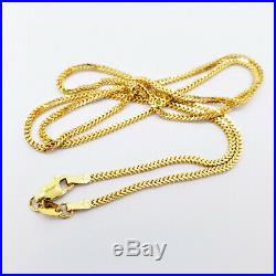 Genuine 22K Solid Gold Chain Necklace 22.25 Foxtail Lobster Clasp Hallmark 916