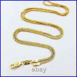 Genuine 22K Solid Gold Chain Necklace 22.25 Franco Lobster Clasp Hallmark 916